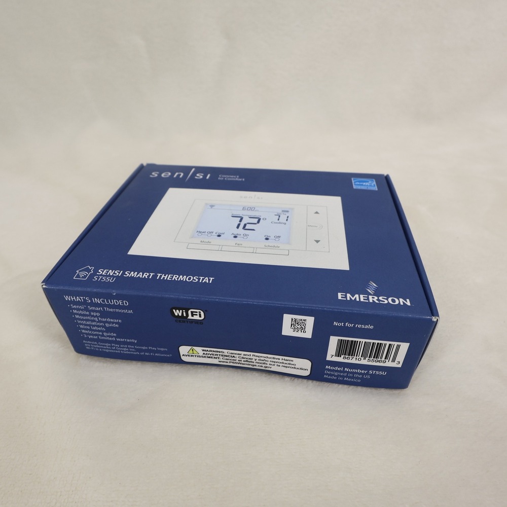 Emerson Sensi Smart Thermostat ST55U Wi-Fi White Energy Star Alexa Google Home